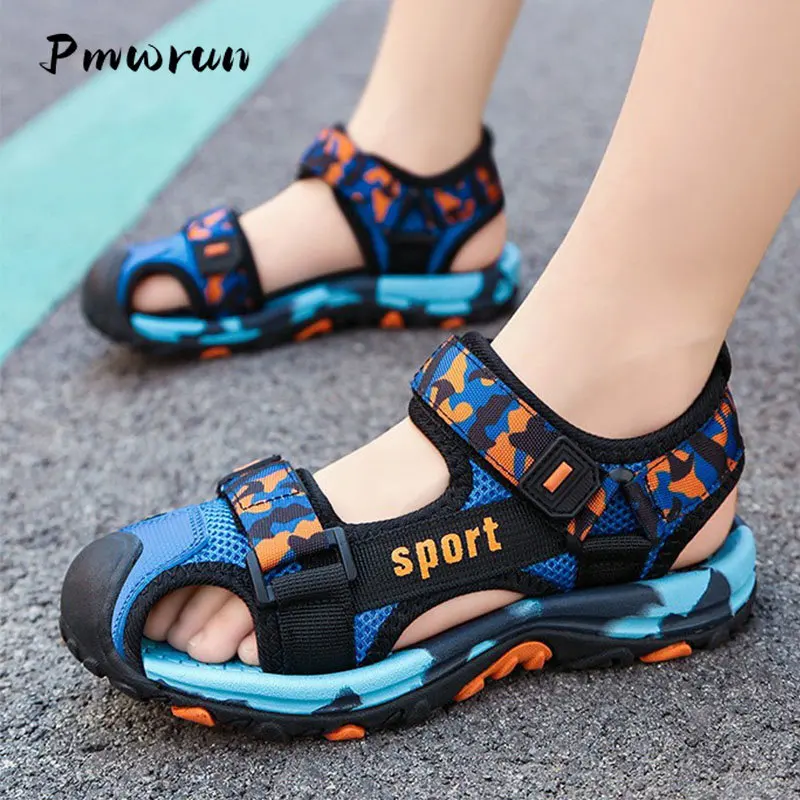 

Сандалии для мальчиков летние пляжные повседневные спортивные, водонепроницаемые дышащие Нескользящие туфли, модные красивые, 2023