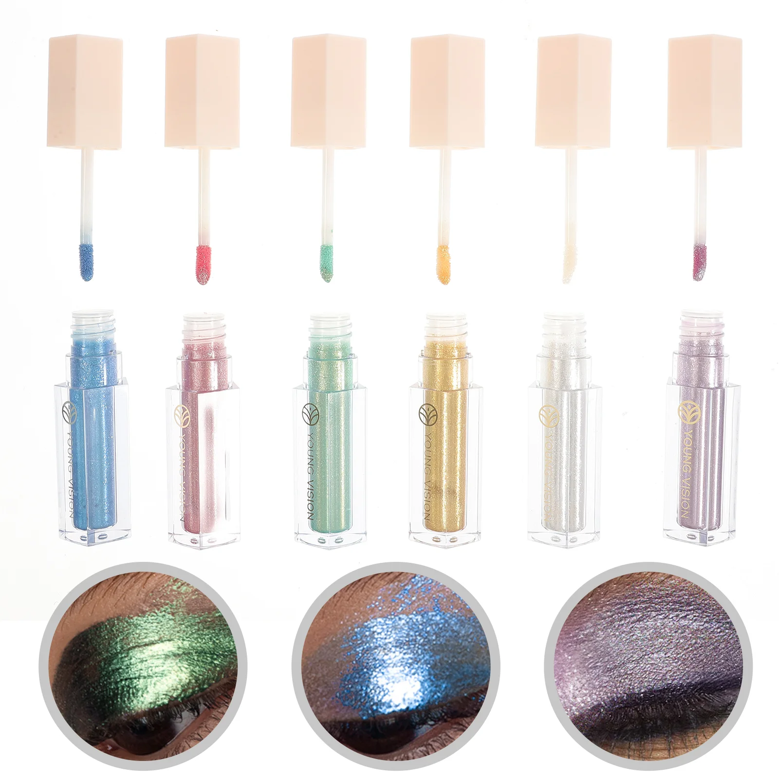 

Eye Liquid Shadow Glitter Eyeshadow Shimmer Makeup Glue Loose Lasting Shades Kit Glow Set