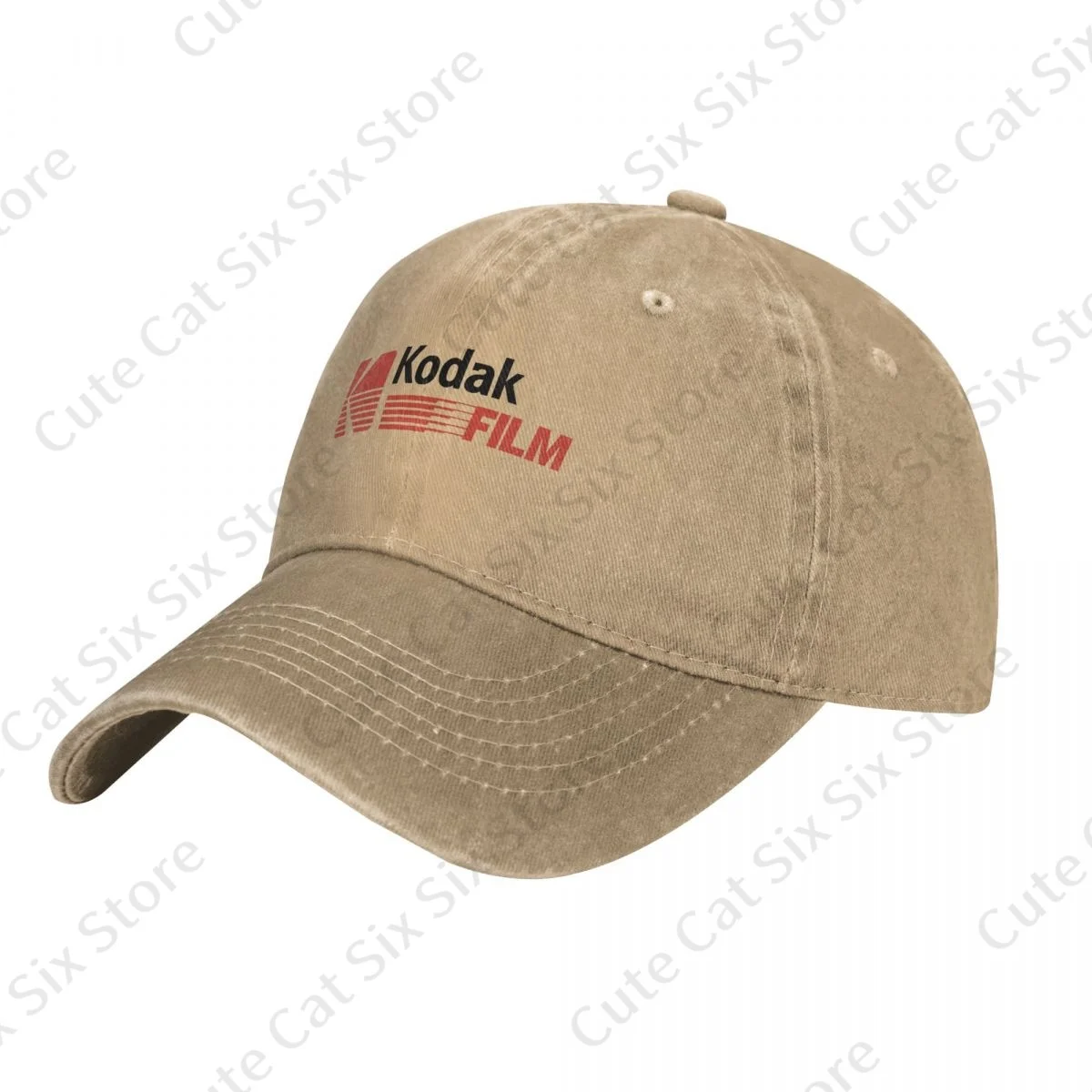 

Мужские и женские винтажные джинсы Kodak, бейсбольная ковбойская шляпа для фотосъемки, регулируемые повседневные хлопковые шляпы с зеркальным козырьком