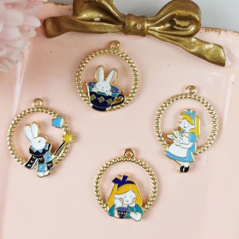 

JeQue10pcs Alloy Drip Oil Charm Cartoon Anime Earring Charms DIY Keychain Bracelet Pendant Jewelry Accessories Enamel Charms