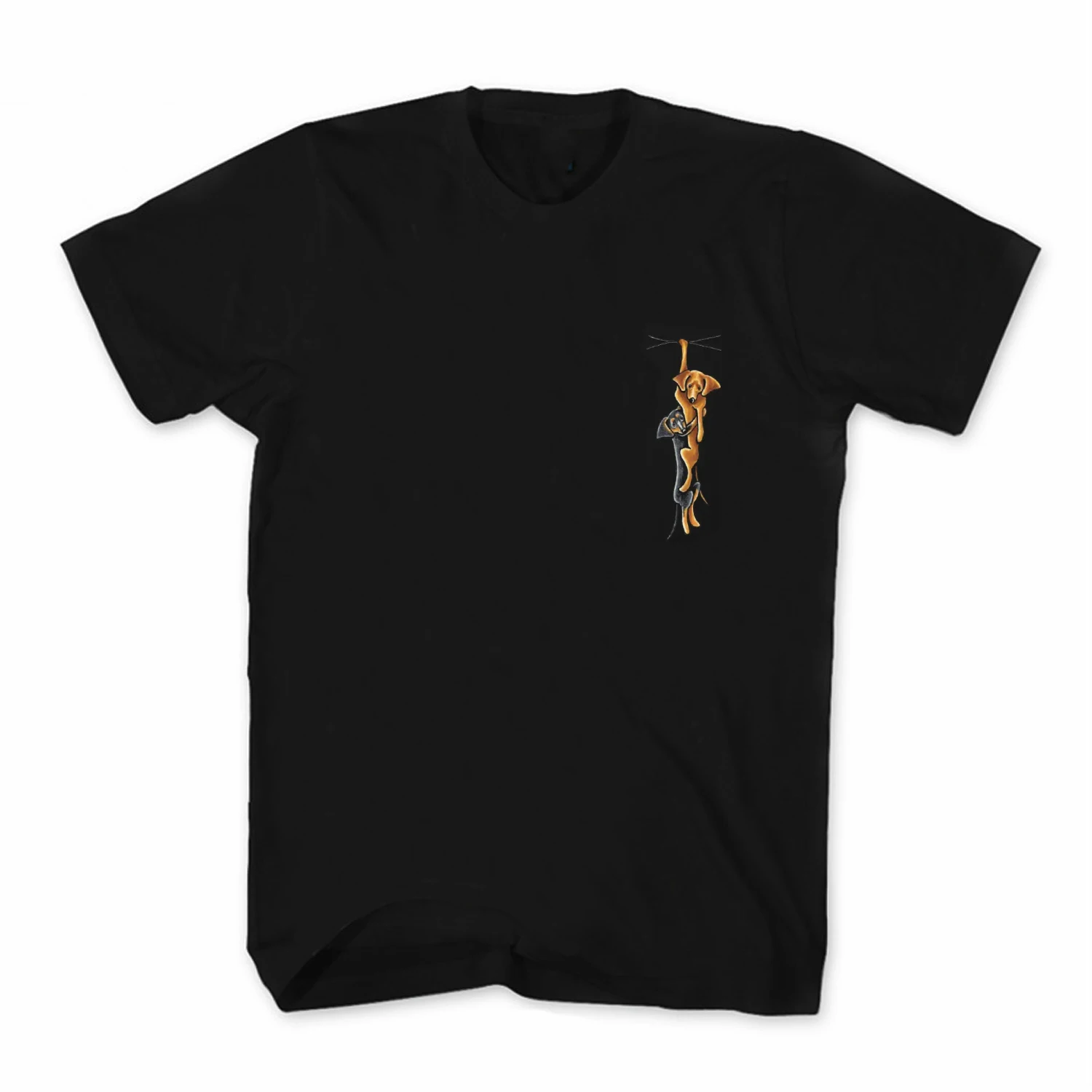 

Funny Hangs Dachshunds Brother Dog Lovers Gift T Shirt. Short Sleeve 100% Cotton Casual T-shirts Loose Top Size S-3XL