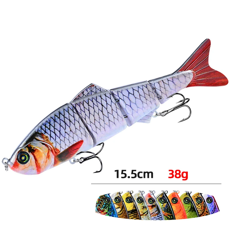 

1PCS Ice Fishing lures Bass Multi-section Hard Lure155mm/38g Artificial Bait Minnow Hard Bait Wobbler Jig Fish Fishing tackle