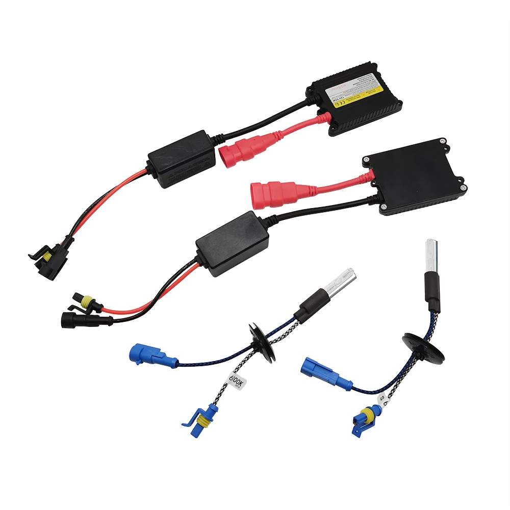 Комплект Ксеноновых конверсионных налобных фонарей с балластом переменного тока 55 Вт 12 В, Xeon светильник объектива проектора, лампочки 6000 лм, налобный фонарь 4300K, лампа 8000K