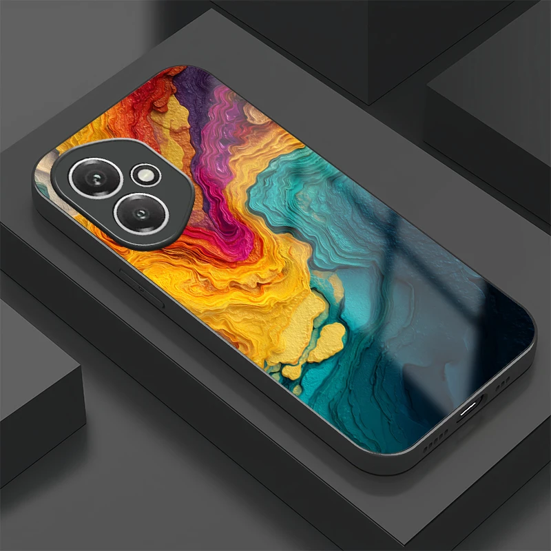 Фото Противоударный чехол для телефона с мраморным узором для Huawei Honor 50 Lite 30 20 20S 400 Lite 300 Pro 200 Smart 90 70 Чехол из закаленного стекла №1