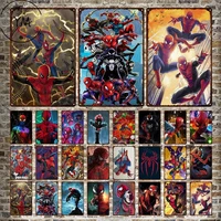 vintage marvel spiderman tin signs wall decor art iron poster metal plate shabby plaque man cave bar club decoration painting