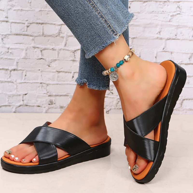 

Women Summer Slippers Casual Ladies Sandals Platform Non-slip Female Shoes Soft Wedge Outdoor Women Slippers Dropshipping Shoes