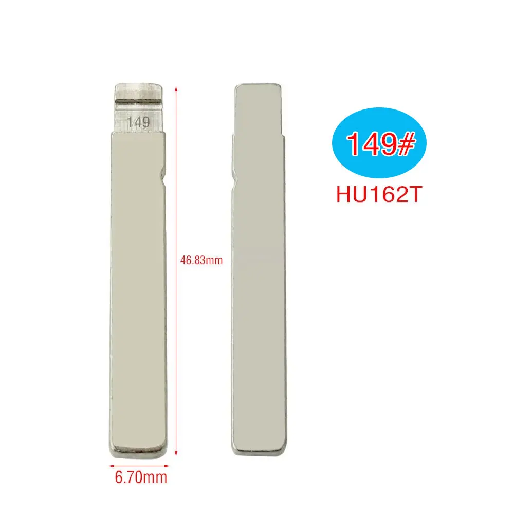 

10шт 149 # HU162T KD лезвие ключа автомобиля для VW MQB KD металлический VVDI JMD сменный брелок необрезанный автомобильный дистанционный ключ лезвие