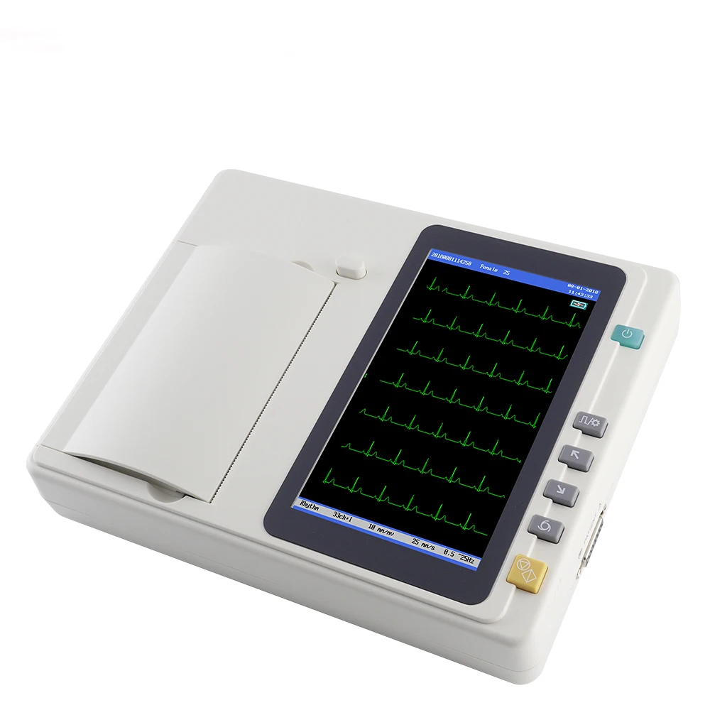 

Manufacturer 3 channel Electrocardiograph CE Digital EKG Electrocardiogram Portable 12 leads pc 3 channels ECG Machine