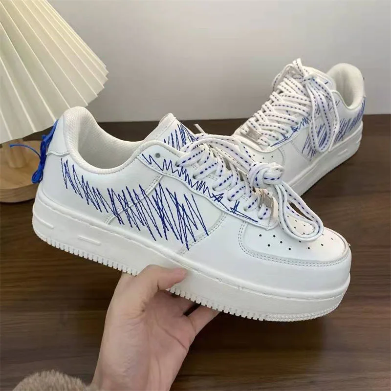 

Кроссовки женские на шнуровке, Повседневная дышащая обувь с вышивкой, модные