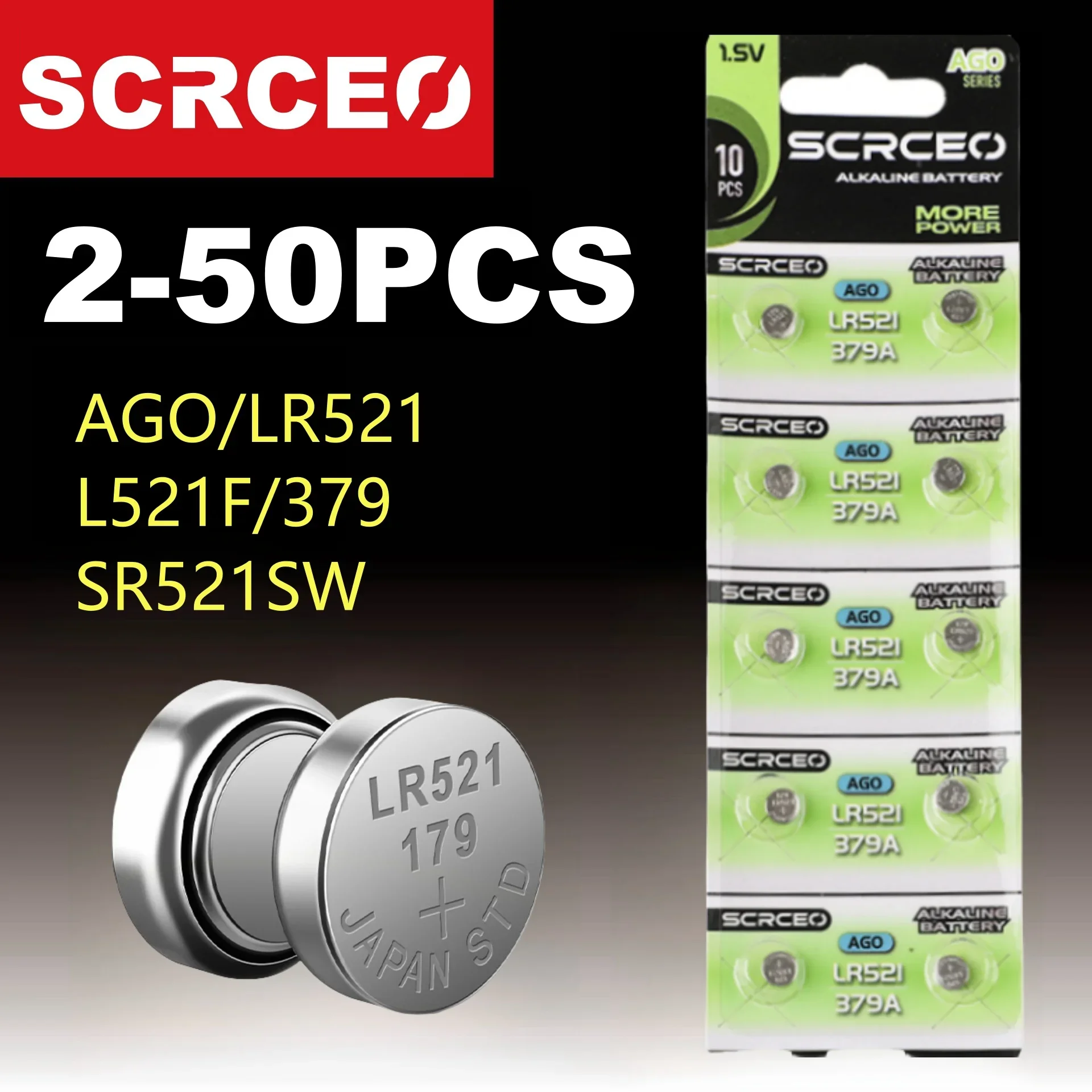 2-50 шт. батарейки высокой емкости AG0 LR521 1 5 В SR521SW 379 SR63 щелочная батарейка-таблетка