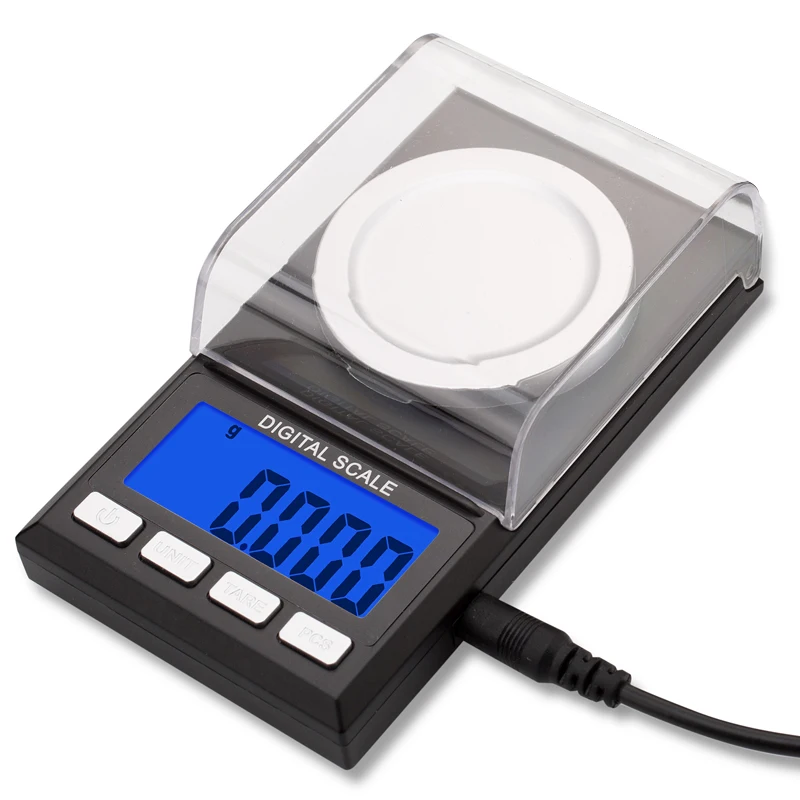 

Precision 0.001g Digital Carat Scale Electronic Jewelry Scales Medicinal use Gold lab weight Milligram Balance USB powered