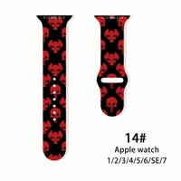 for apple watch band se 7 6 5 4 3 silicone festive collection print 38mm 40mm 41mm bracelet band for iwatch band 45mm 42mm 44mm