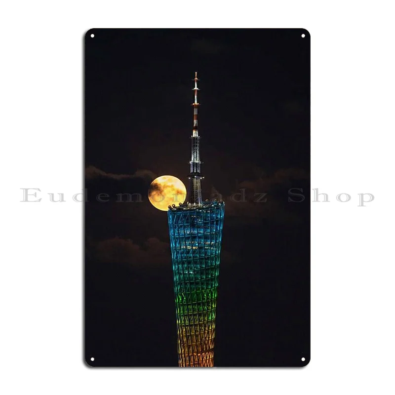 Ночная Луна металлические знаки для кинотеатра вечерние клуб бар Печатный