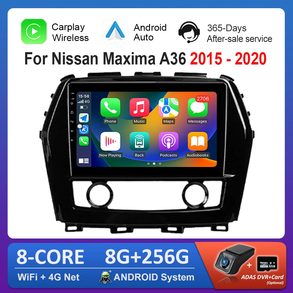 DSP стерео навигация GPS Android OS 9 дюймов для Nissan Maxima A36 2015-2020 BT автомобильный