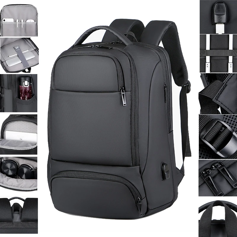 Men Large 16 Inch Laptop Backpacks Waterproof Notebook USB Schoolbag Sport Travel School Bag Pack Backpack for Male Female Women