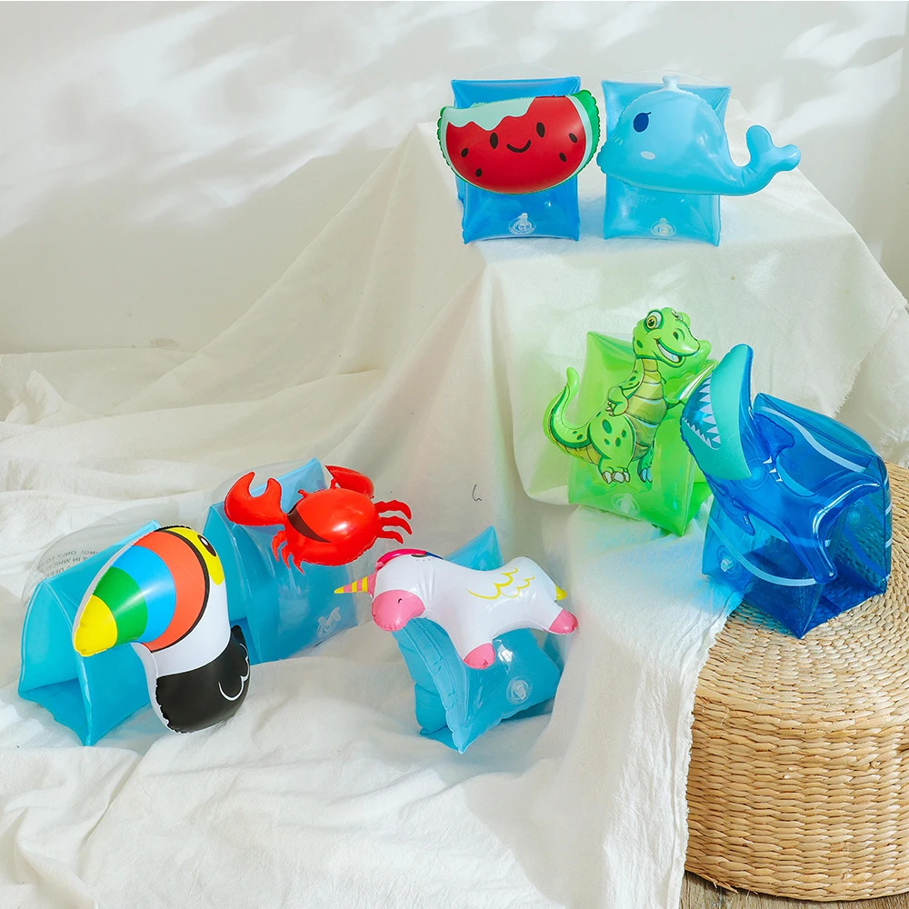 

Inflatable swimming ring armbands for swimming Baby float Baby buoy mat inflatable circle for children Children's pool mat 2PC