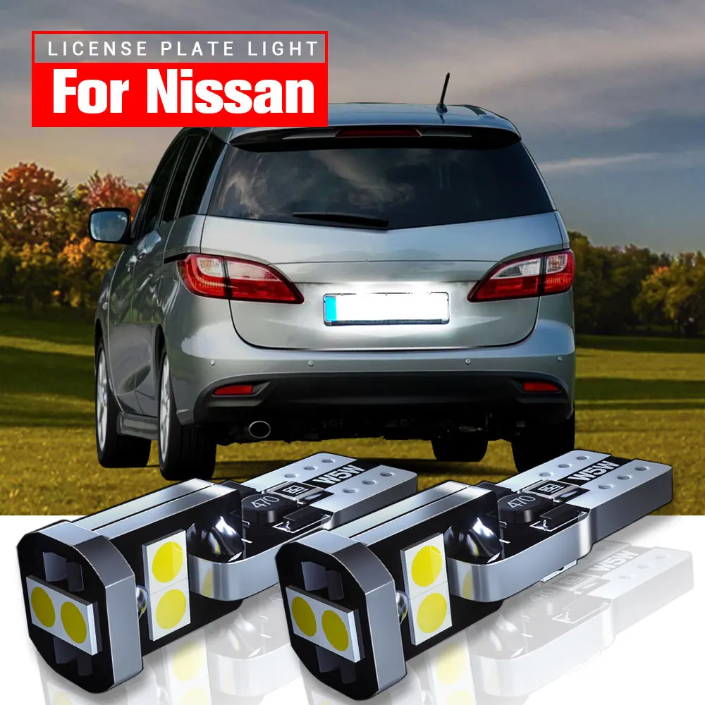 

2pcs LED License Plate Light W5W T10 Canbus For Nissan Cube Maxima Micra NV200 Versa Frontier Quest Sentra Xterra Titan Armada