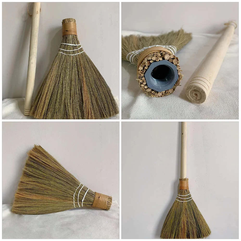 Broom Whisk Desk Small Cleaning Tabletop Hand-made Mini Miscanthus Woven Dust Brush Household