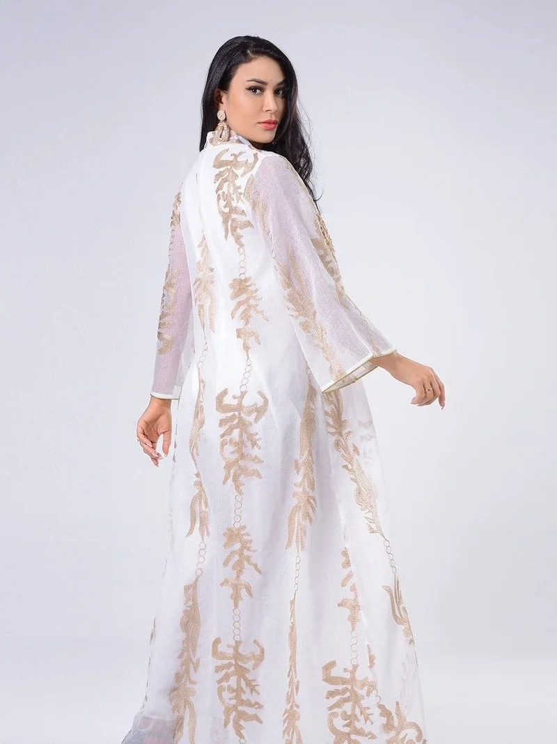 Ramadan Eid Mubarak Lace Abaya Dubai Turkey Islam Muslim Arabic Hijab Long Dress Kaftans For Women Robe De Soiree Femme Longue