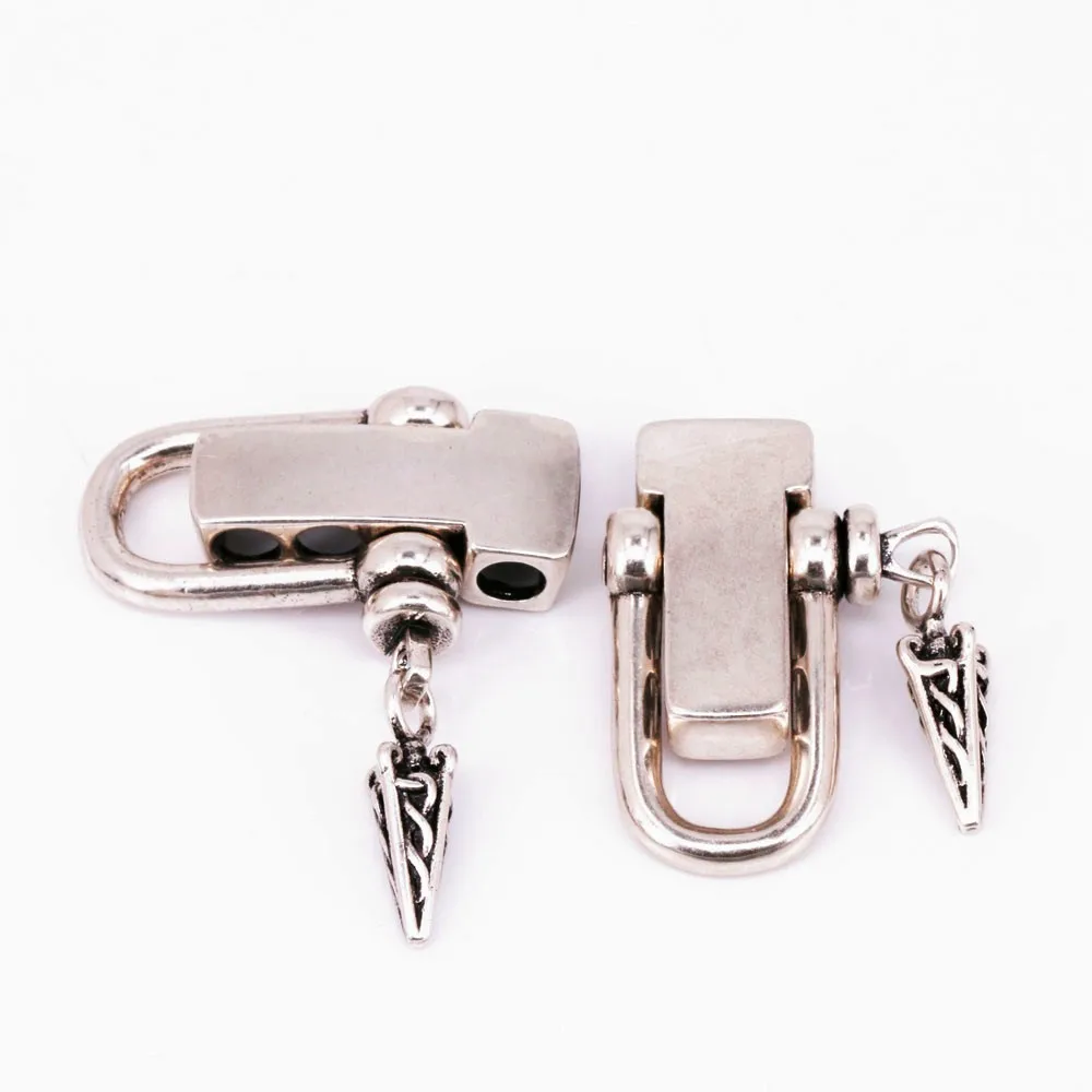 Paracord Buckles Connector Shackle Metal Charm Accessories U Shape Perforate Clip Clasp Copper Bead DIY Survival Bracelet Making