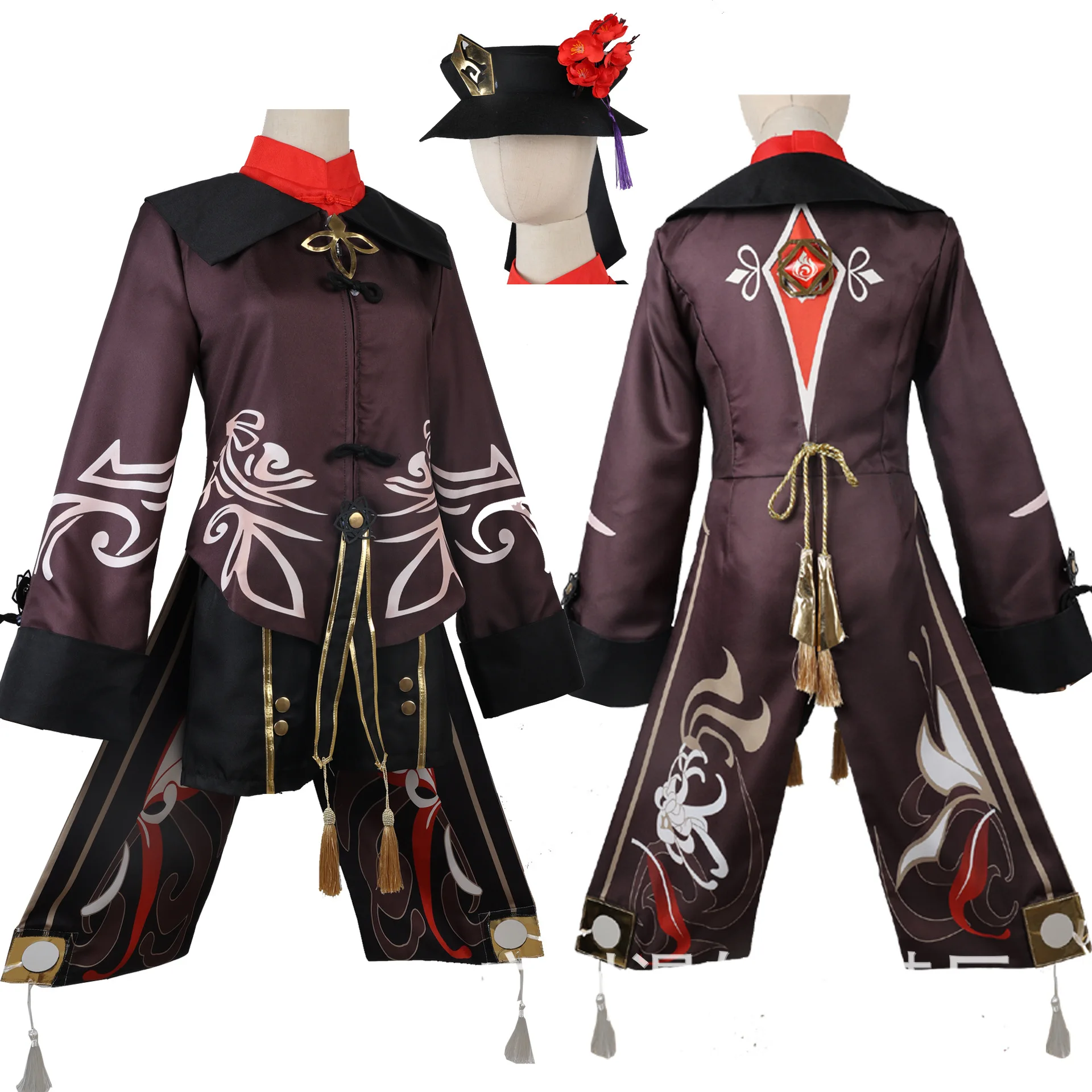 

Аниме Genshin Impact Hutao костюм JK униформа косплей костюм игра Ху Тао платье Хэллоуин костюмы реквизит кукла Китайский стиль Подарки