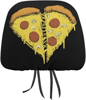pizza heart funny cover for car seat headrest protector covers print interior accessories decorative