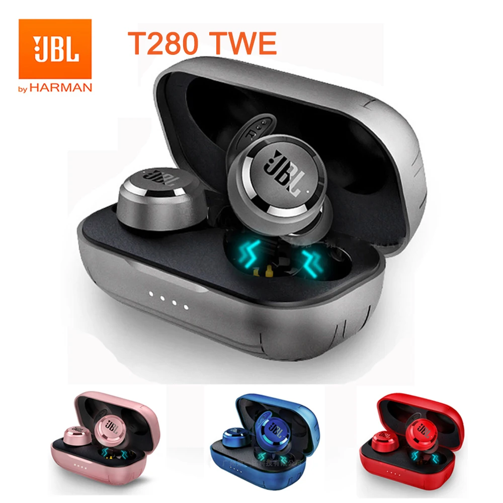 100% Оригинальные JBL T280 TWS беспроводные Bluetooth-наушники спортивные наушники с басами