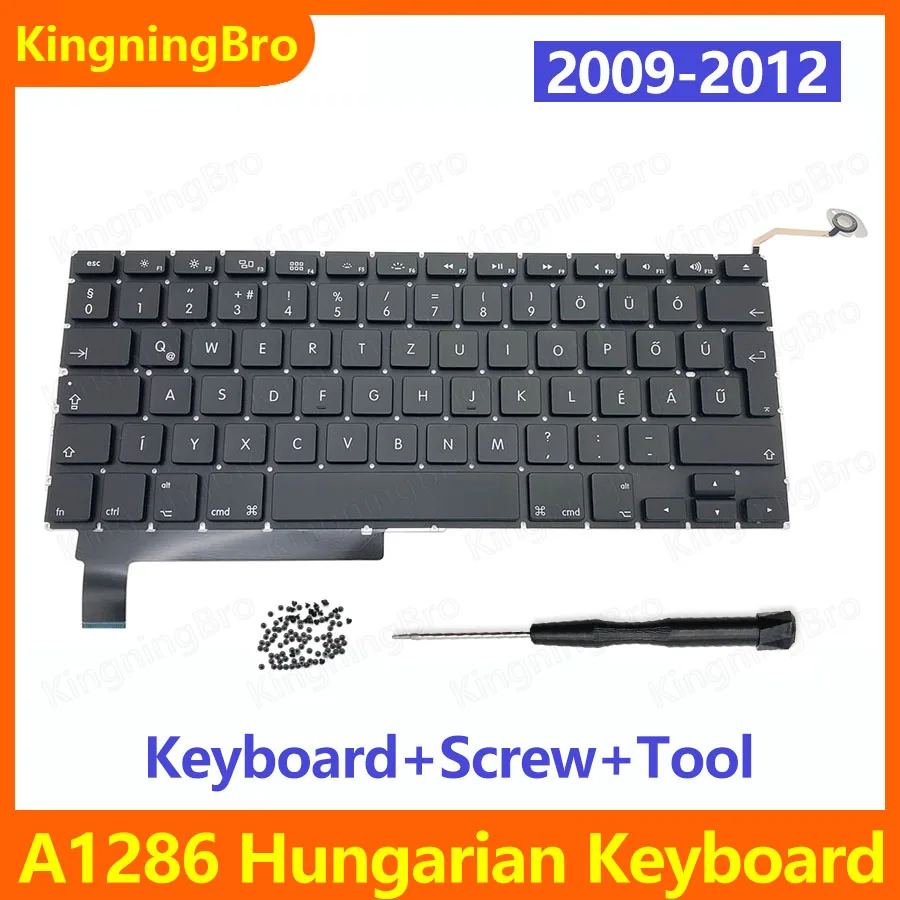 

Новая сменная клавиатура/набор винтов для MacBook Pro 15 дюймов A1286 клавиатура Венгрия Венгерская раскладка 2009 2010 2011 2012 год