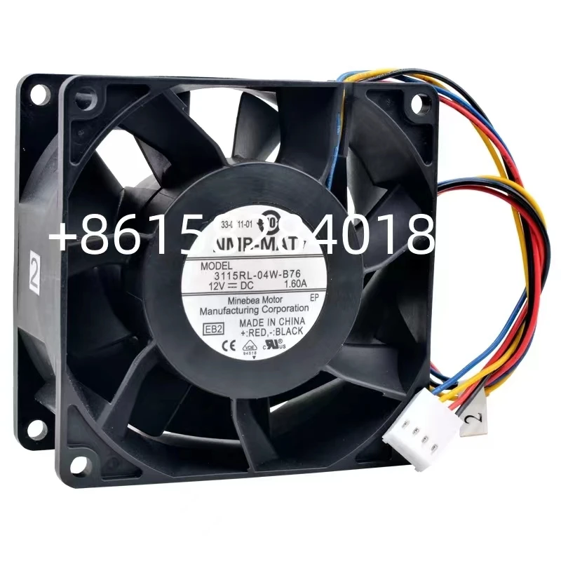 Новый оригинальный 8038 12 в а 8 см большой объем воздуха PWM контрольный Вентилятор скорости 3115RL-04W-B76