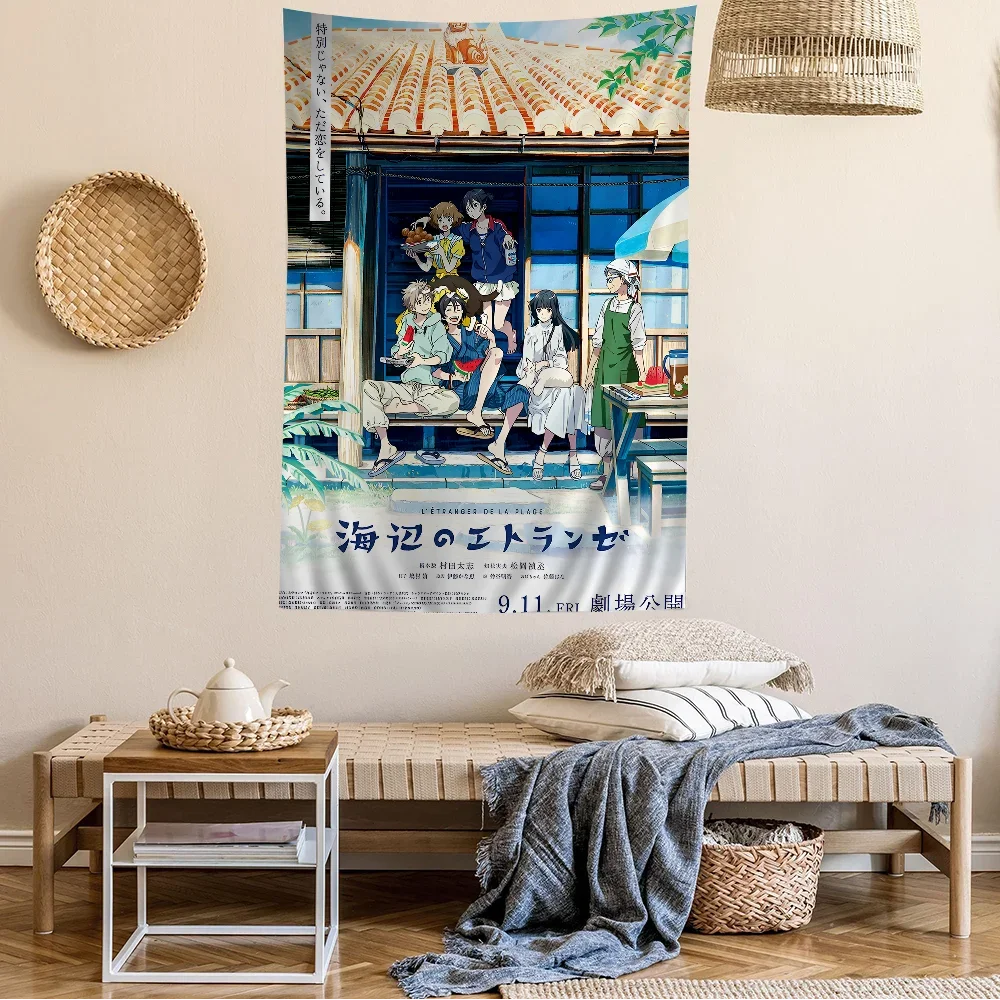 Цветной гобелен Umibe No Etranger настенный подвесной Таро хиппи настенные коврики Dorm