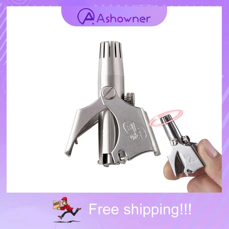 

Триммер моющийся из нержавеющей стали для мужчин, ручной, для носа, бритвы, волос в носу и ушах