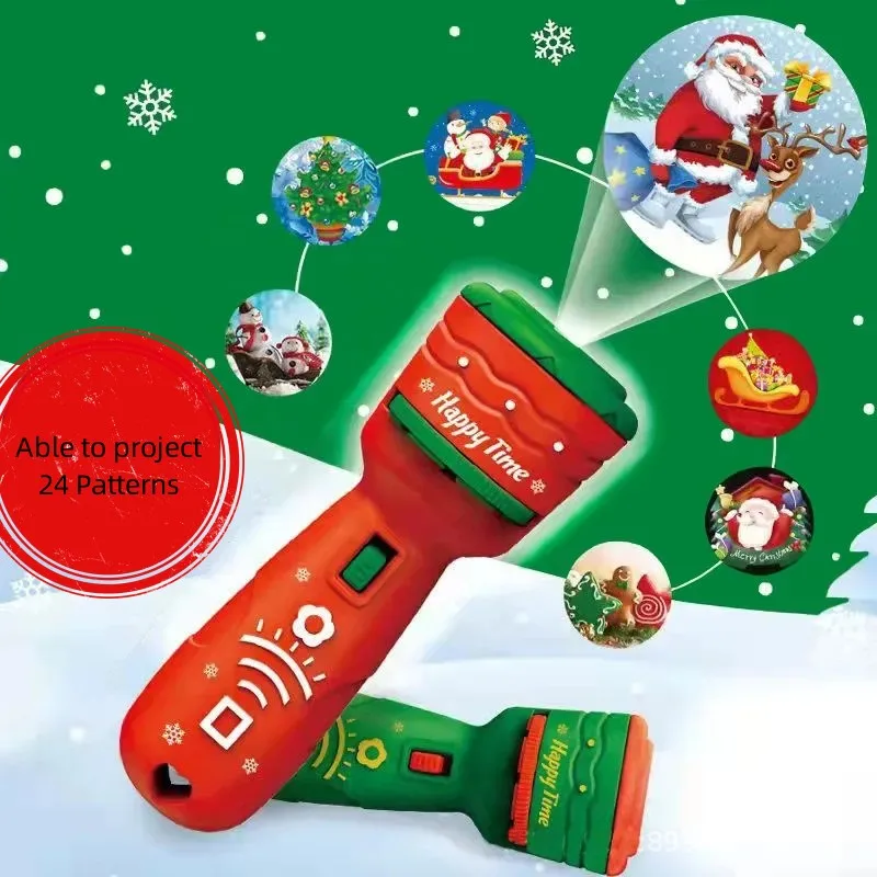 

24 Patterns Children'S Christmas Gifts Children'S Christmas Projection Flashlight Early Education Toys Holiday Party Small Gift