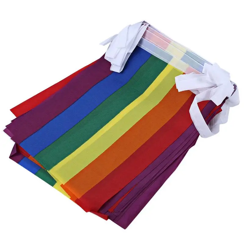 

5m 20pcs Rainbow Flag Strings Colorful Rainbow Peace Flags Banner LGBT Pride LGBT Flag Lesbian Gay Right Parade Hanging Bunting