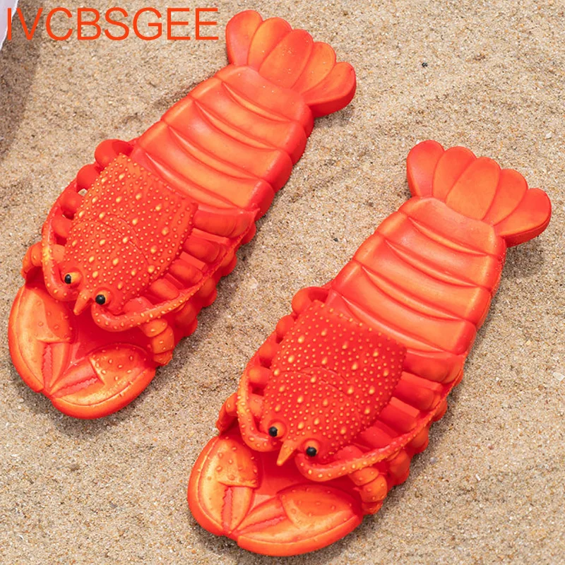 

Шлепанцы женские нескользящие, забавная обувь, летние пляжные тапочки, сланцы, большие размеры