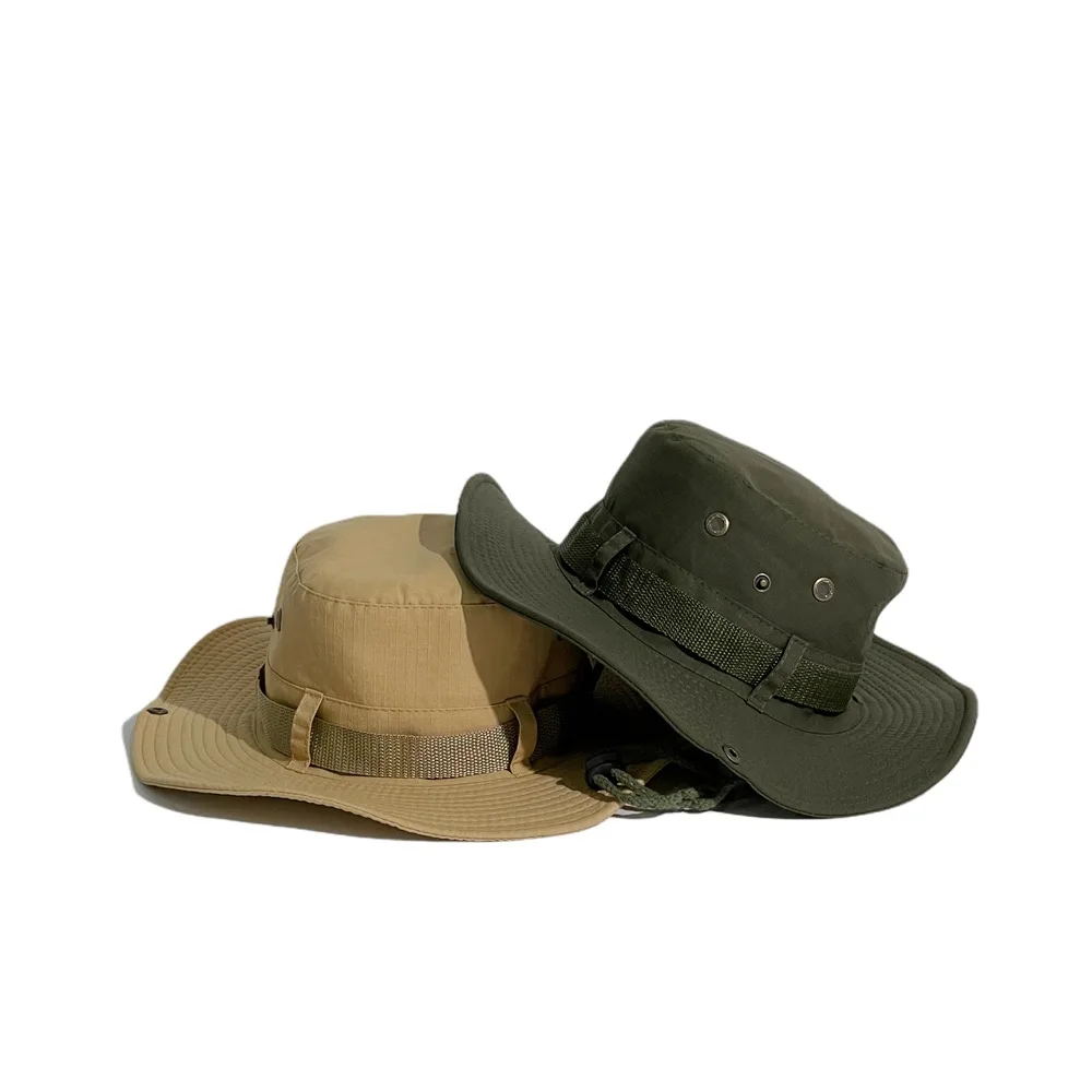 

Summer Outdoor Fisherman Hat Big Brim Sunshade Fishing Hat Mountaineering Hat Jungle Sunscreen Benny Hat Cross-border Hat Male