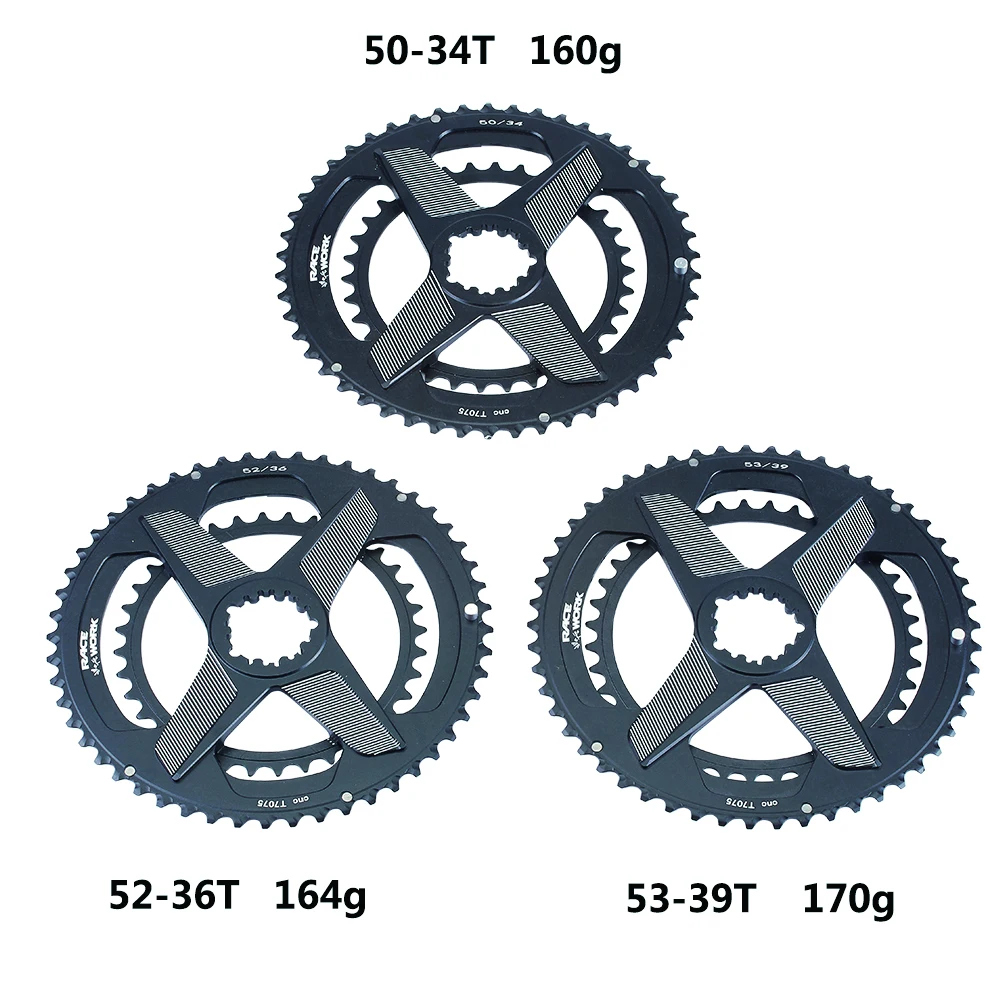 Racework шоссейный коленчатый вал 50-34T/52-36T/53-39T GXP 170 мм складной велосипед 9S/10S/11S/12S