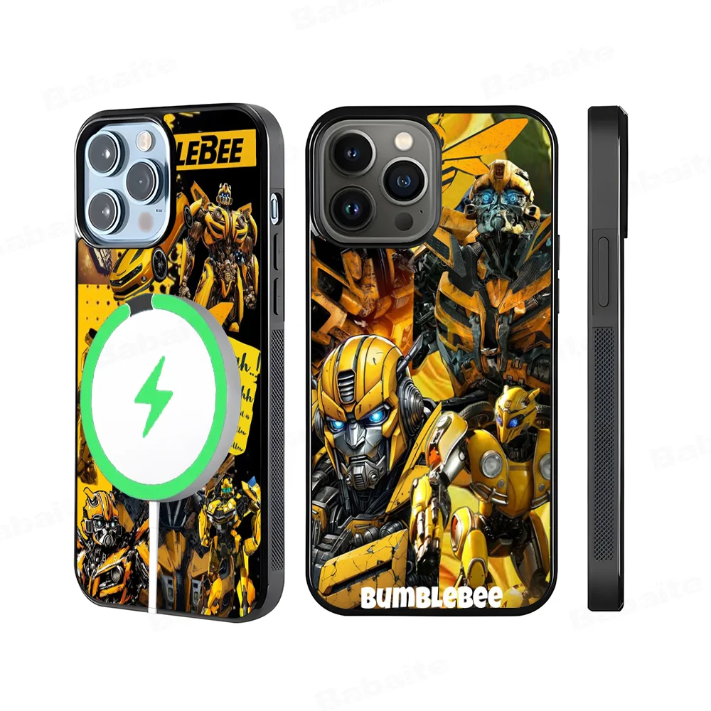 Чехол для телефона T-Transformers B-Bumble Bee магнитный чехол iPhone 16 14 13 12 11 15 Pro Max Plus