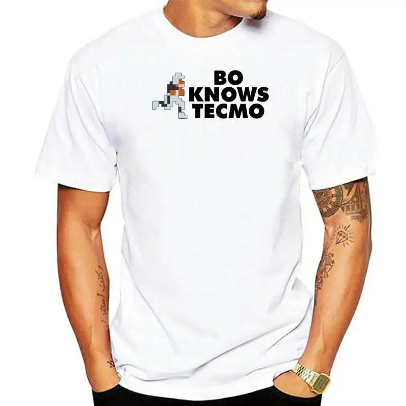 

Bo Jackson Bo Knows Tecmo Bowl T Shirt O-Neck Fashion Casual High Quality Print T-Shirt Hot Selling 100 % Cotton Top Tee