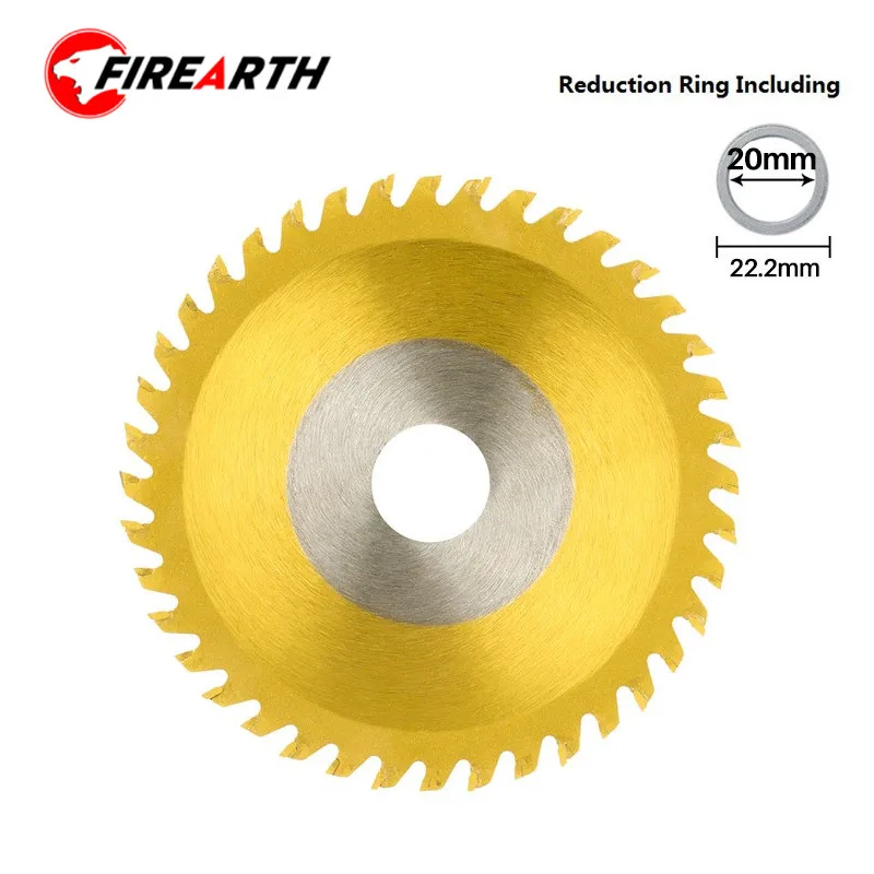 Режущий диск Firearth 40T TCT с титановым покрытием, 115 мм, лезвие для циркулярной пилы для дерева, пластика, акрила, режущее Карбидное пильное полотно