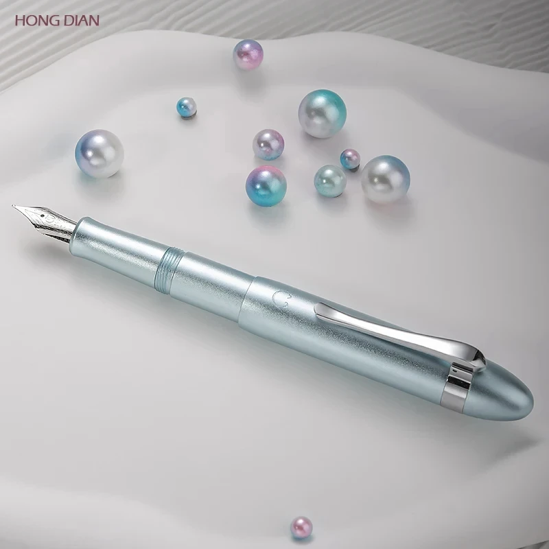 Фото Мини-алюминиевая авторучка Hongdian M1 EF F, наконечник в форме подводной лодки, короткий карман, подарочная ручка для путешествий, школьные и офисные письменные принадлежности №4