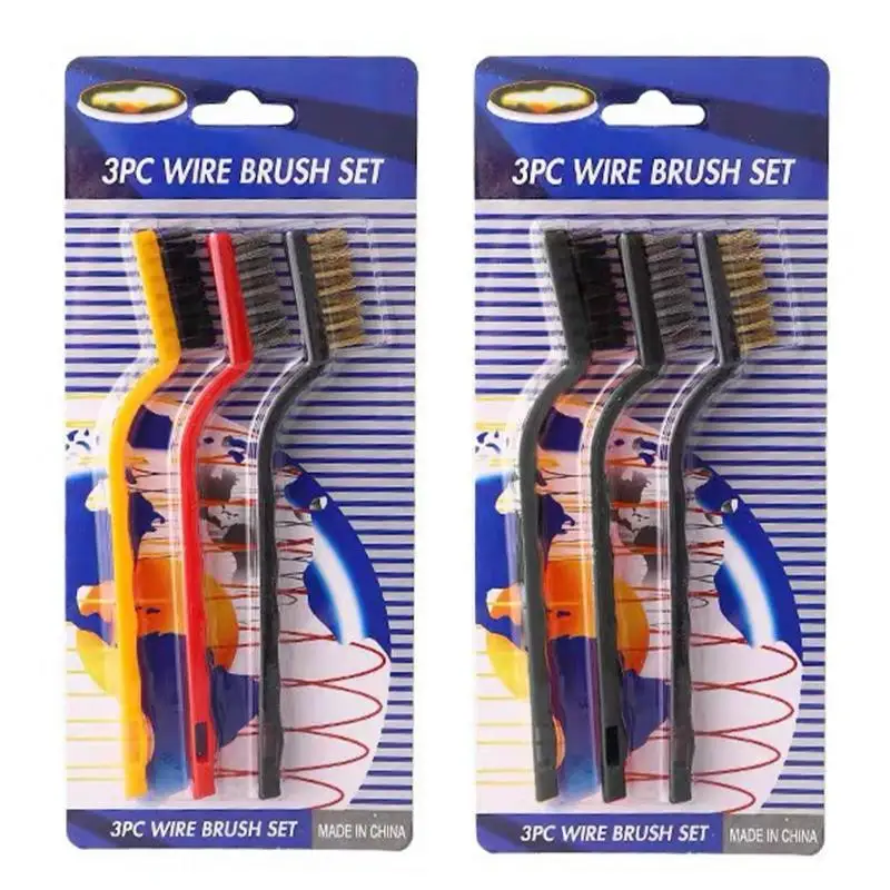 

Wire Clean Brush Set With Handle Cleaning Welding Slag And Rust Cooktop Smoke Machine Tool Scrubber Brush For Home Kitchen