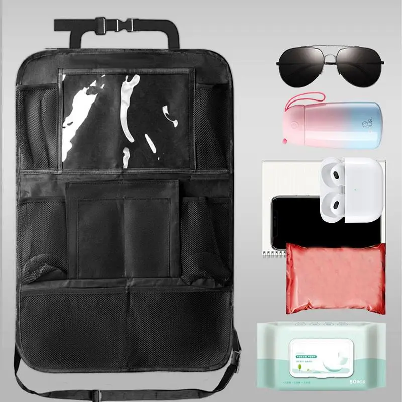 

Органайзер на спинку сиденья автомобиля, многофункциональная карманная сумка для хранения с держателем для бутылки, Универсальная автомобильная защита, аксессуары для путешествий