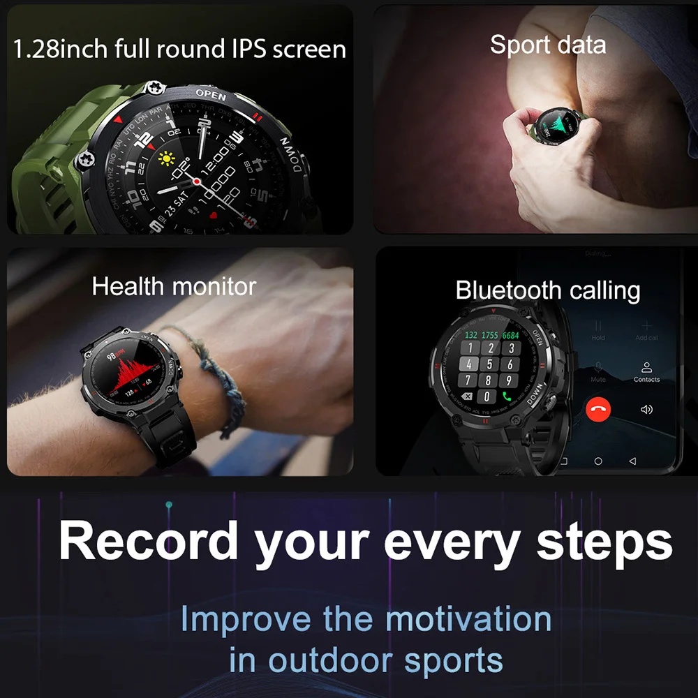 Смарт-часы LEMFO мужские водостойкие IP68 2022 дюйма Bluetooth |