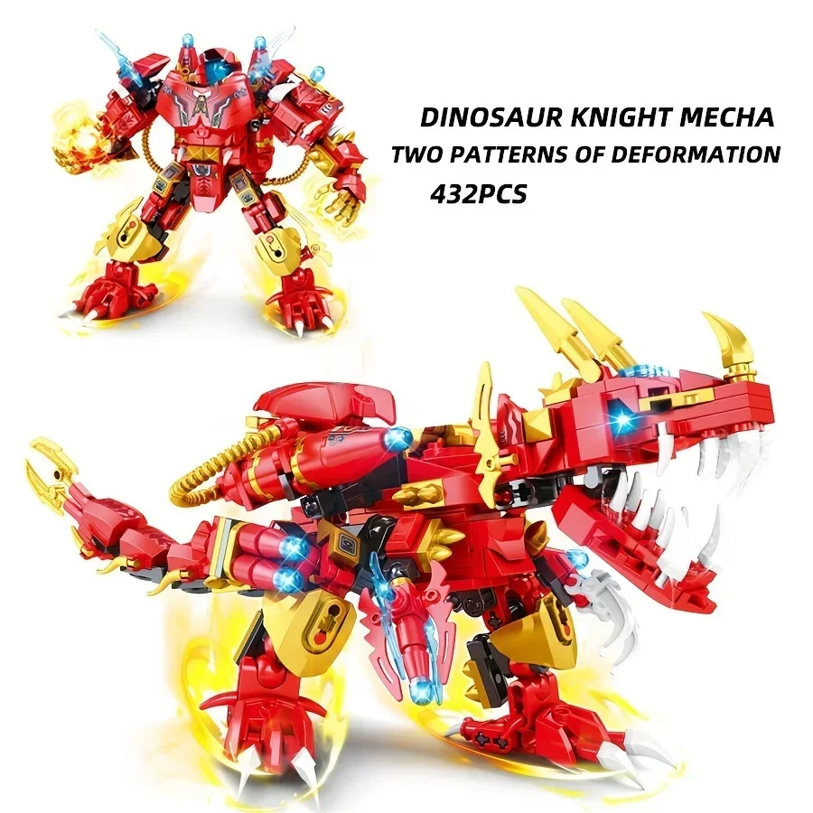 2 в 1 Детский конструктор динозавр