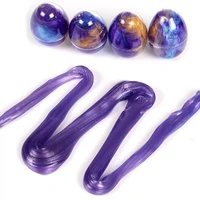 purple colored crystal slime clay resin charms slime space mud tiny egg shaped box toys intelligent plasticine antistress toy