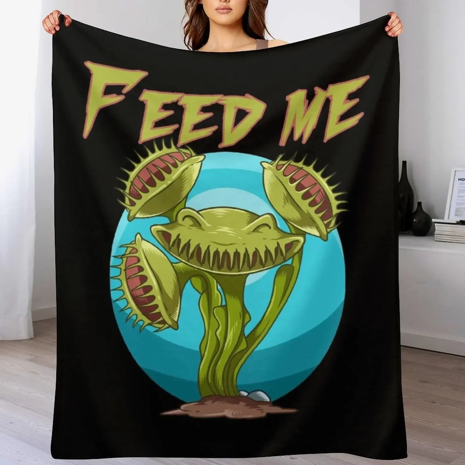 Feed Me Dionaea для любителей растений и ростеров. Тонкое роскошное одеяло.