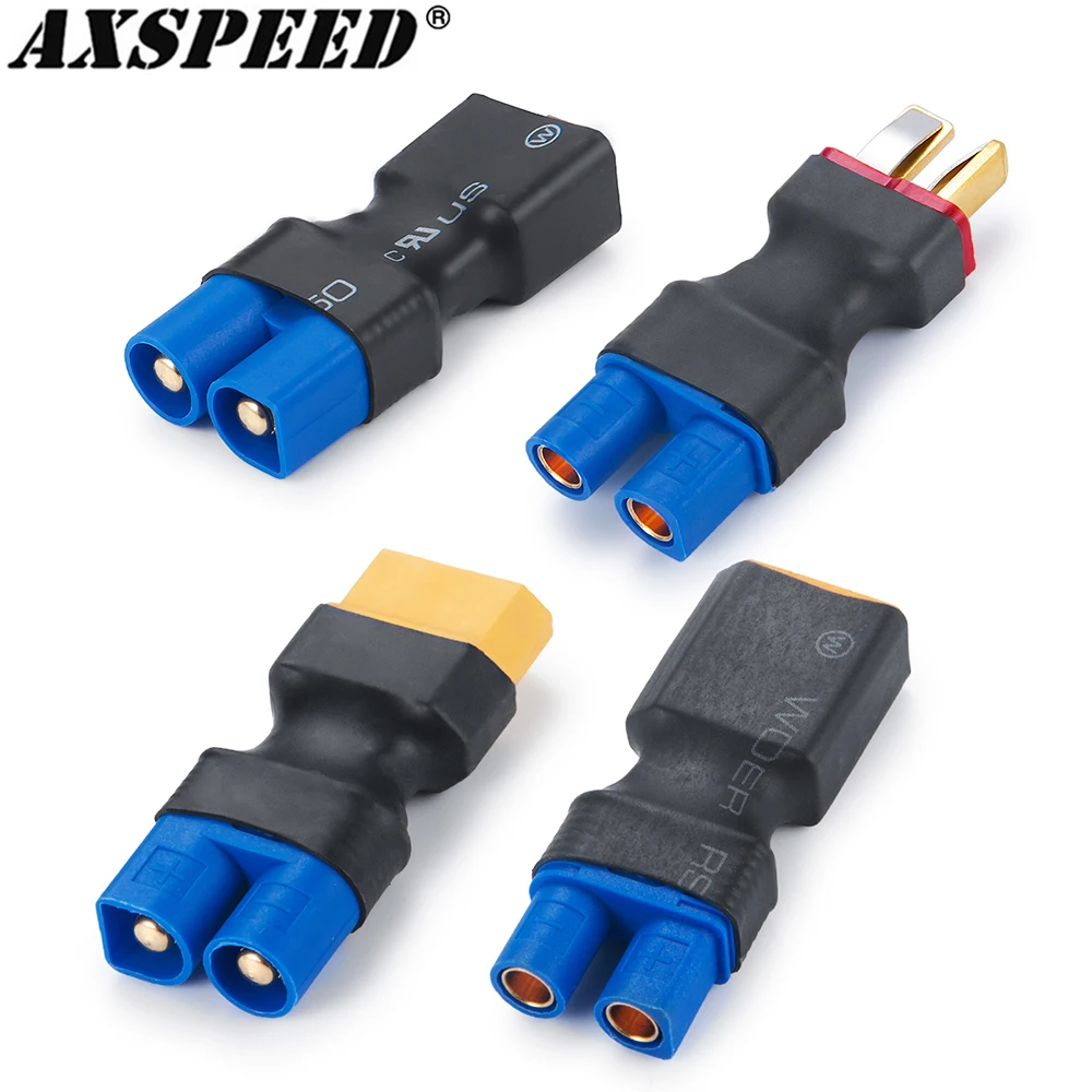 Фото Адаптер AXSPEED EC3-XT60 T Deans, гнездовые и мужские разъемы, Банановый штекер, запчасти для управления батареей Lipo RC DIY №1