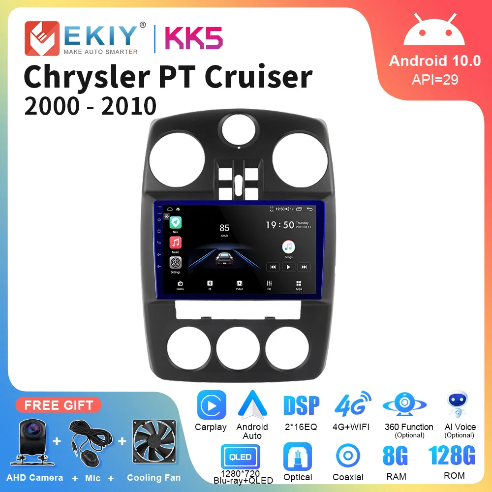 Автомагнитола EKIY KK5 на Android для Chrysler PT Cruiser 2007-2009 стерео-навигация GPS