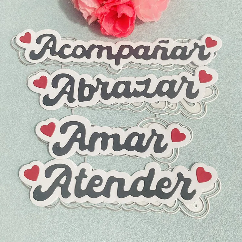 Новые испанские португальские слова украшения штампованные металлические