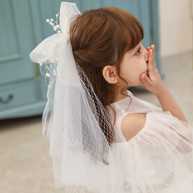 Детские заколки для волос с белым бантом свадьбы подружек невесты бант девочек